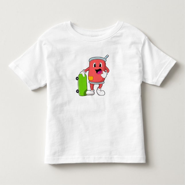 T-shirt Pour Les Tous Petits Patinage avec skateboard (Devant)