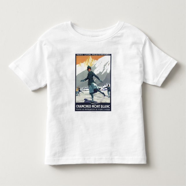 T-shirt Pour Les Tous Petits Patinage de glace - affiche olympique de promo de (Devant)