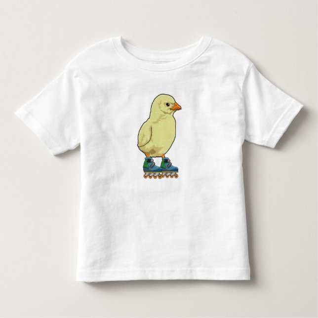 T-shirt Pour Les Tous Petits Patinage en ligne avec patins en ligne (Devant)