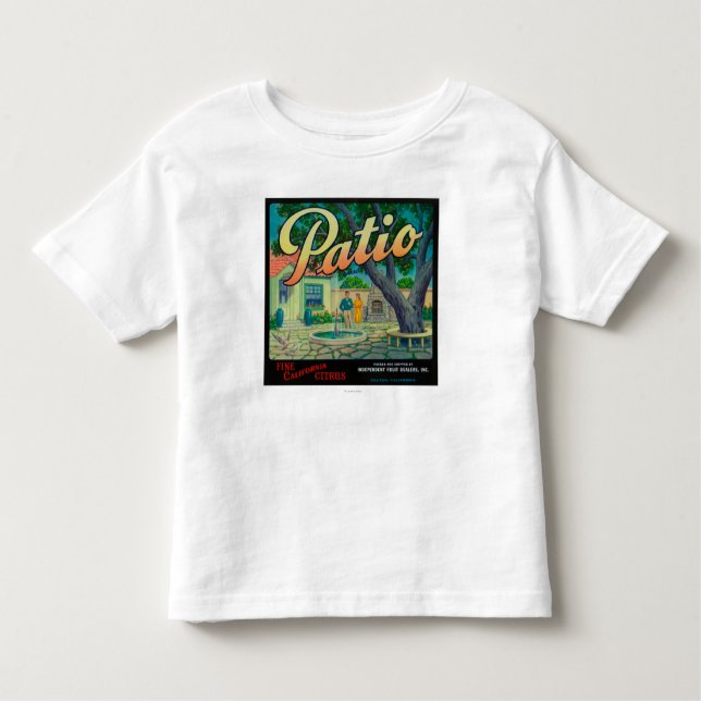 T-shirt Pour Les Tous Petits Patio LabelColton orange, CA (Devant)