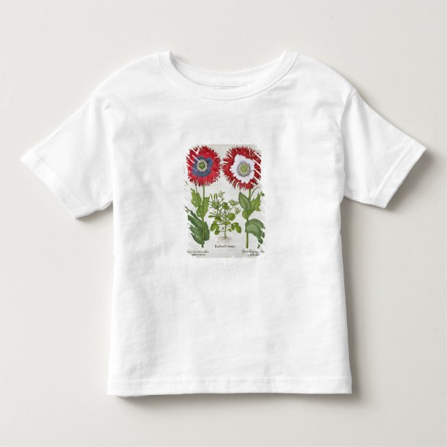 T-shirt Pour Les Tous Petits Pavots ornementaux, du 'Hortus l'Eystettensis (Devant)