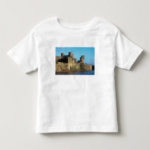T-shirt Pour Les Tous Petits Pays de Galles - Château de Caerphilly, avec vue 