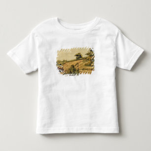 T-shirt Pour Les Tous Petits Paysage avec le train, 1854 (la semaine et crayon