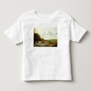 T-shirt Pour Les Tous Petits Paysage avec un berger et les bétail (huile sur l