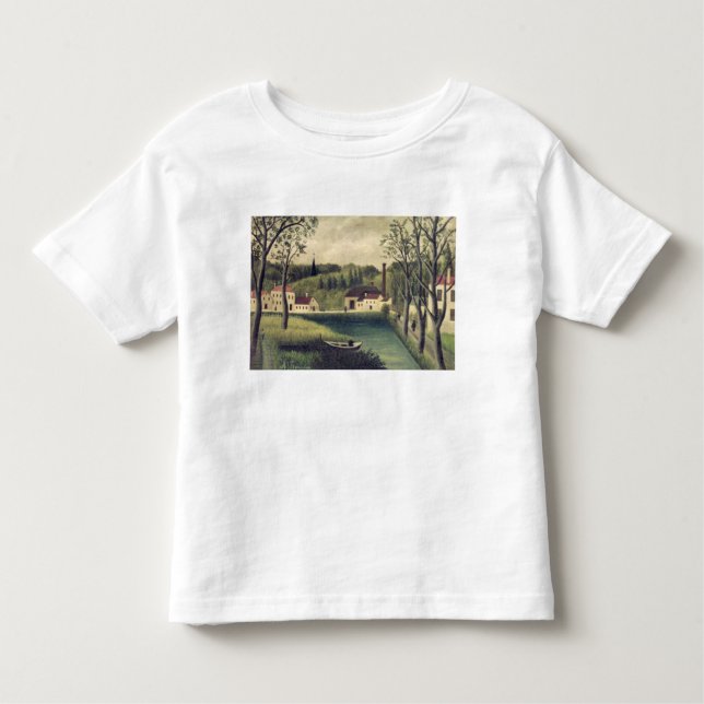 T-shirt Pour Les Tous Petits Paysage avec un pêcheur, après 1886 (Devant)