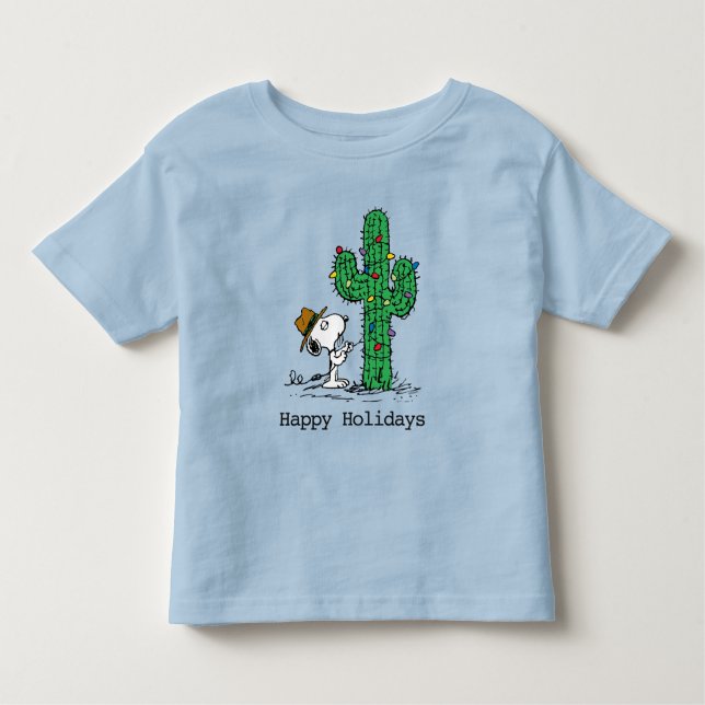 T-shirt Pour Les Tous Petits Peanuts | La fête de Spike avec son cactus (Devant)