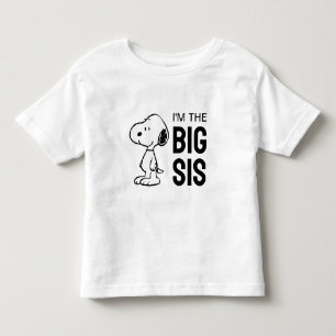 T-shirt Pour Les Tous Petits Peanuts Snoopy Je suis la grande sœur