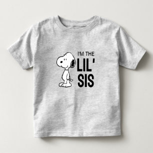 T-shirt Pour Les Tous Petits Peanuts Snoopy Je suis la petite sœur