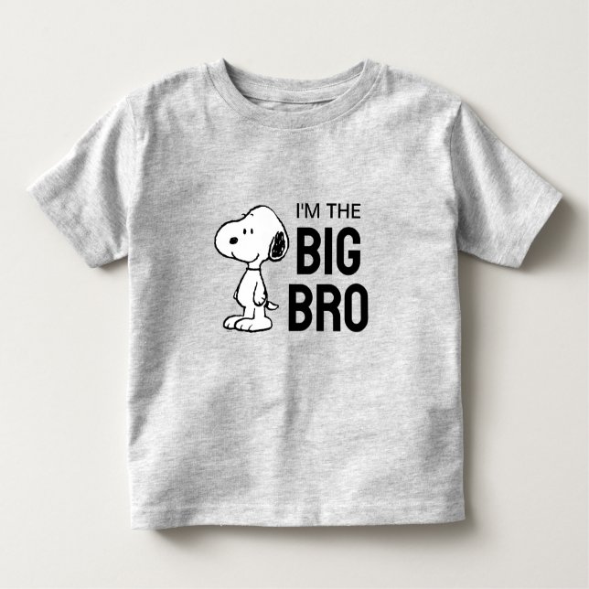 T-shirt Pour Les Tous Petits Peanuts Snoopy | Je suis le grand frère (Devant)