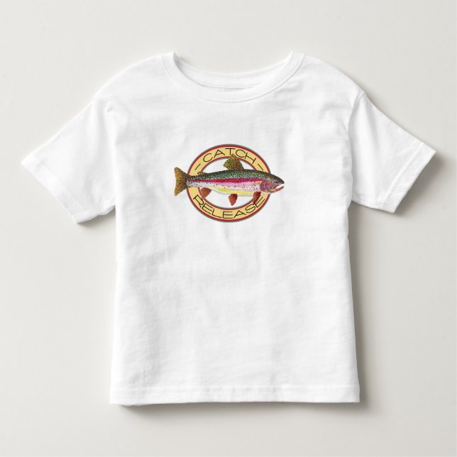 T-shirt Pour Les Tous Petits Pêche à la truite et déversement Petit pêcheur (Devant)