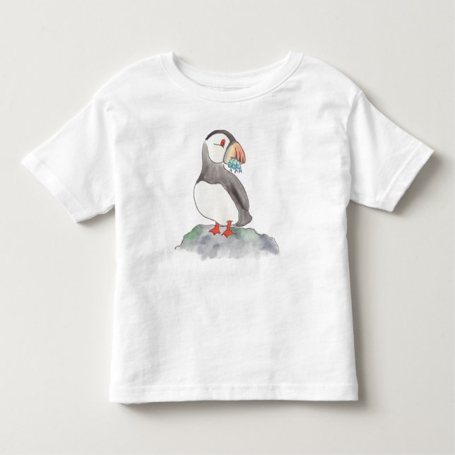 T-shirt Pour Les Tous Petits Pêche au Puffin (Devant)