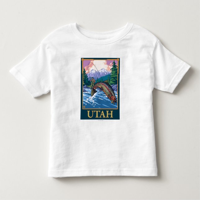 T-shirt Pour Les Tous Petits Pêche de mouche SceneUtah (Devant)