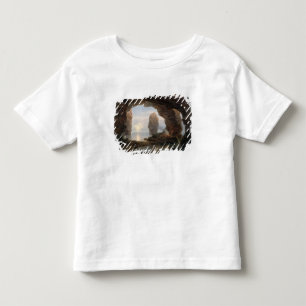 T-shirt Pour Les Tous Petits Pêcheur dans une grotte, Helgoland, 1850 (l'huile