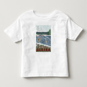 T-shirt Pour Les Tous Petits Pêcheur de mouche - Fairbanks, Alaska