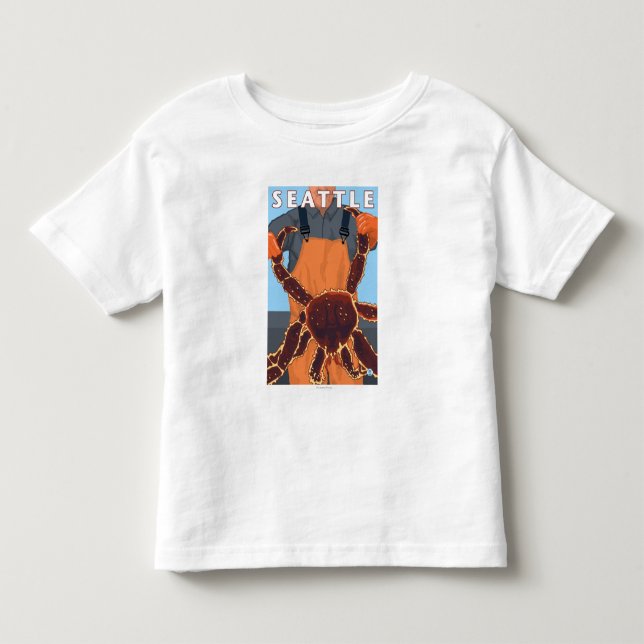 T-shirt Pour Les Tous Petits Pêcheur limule - Seattle, Washington (Devant)