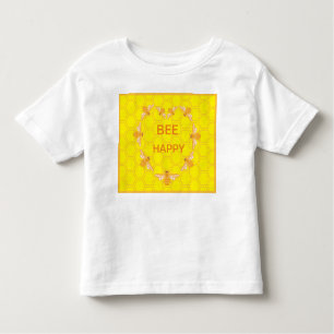 T-shirt Pour Les Tous Petits Peigne jaune doré et abeilles