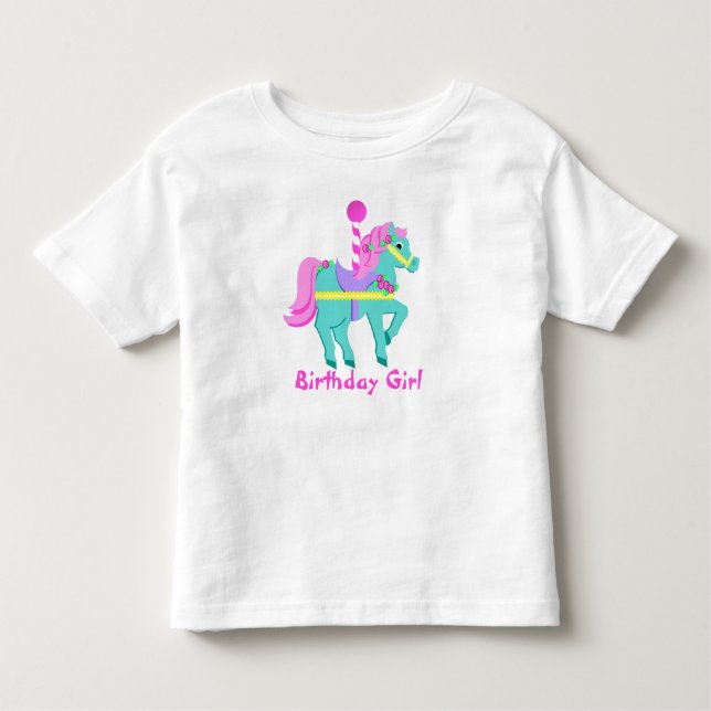 T-shirt Pour Les Tous Petits Peint Poney / Anniversaire (Devant)