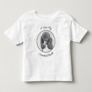 T-shirt Pour Les Tous Petits Peinture à paille noire standard - Art du chien