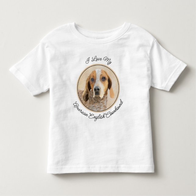 T-shirt Pour Les Tous Petits Peinture américaine anglaise sur pilon - Chien Art (Devant)