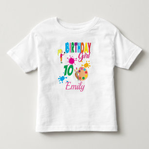 T-shirt Pour Les Tous Petits Peinture Anniversaire Art Créer thème de fête P