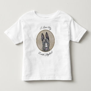 T-shirt Pour Les Tous Petits Peinture de berger hollandais - jolie art original