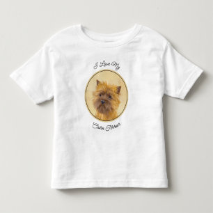 T-shirt Pour Les Tous Petits Peinture de Cairn Terrier - Cute Original Chien Ar