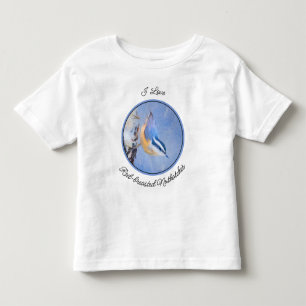 T-shirt Pour Les Tous Petits Peinture de la sittelle à poitrine rousse, œuvre d