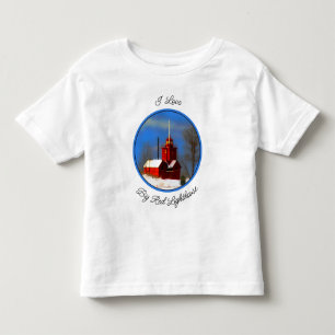 T-shirt Pour Les Tous Petits Peinture de phare rouge - Art original