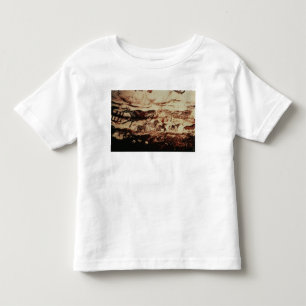T-shirt Pour Les Tous Petits Peinture de roche d'une vache à saut