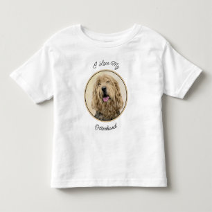 T-shirt Pour Les Tous Petits Peinture d'Otterhound - Joli art original de chien