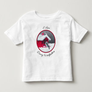 T-shirt Pour Les Tous Petits Peinture Downy Woodpecker - Art original pour oise
