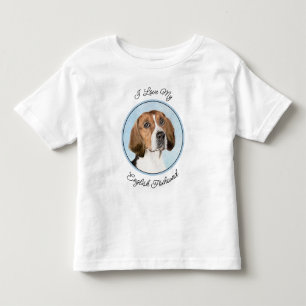 T-shirt Pour Les Tous Petits Peinture Foxhound en anglais - Joli art original c