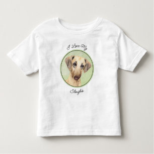 T-shirt Pour Les Tous Petits Peinture Sloughis - Joli art original pour chien