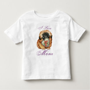 T-shirt Pour Les Tous Petits Pekingese Heart Maman