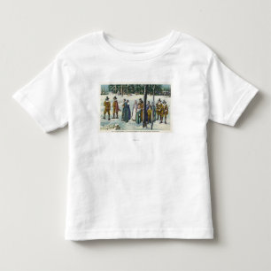 T-shirt Pour Les Tous Petits Pèlerins allant à l'église dans la scène de ne