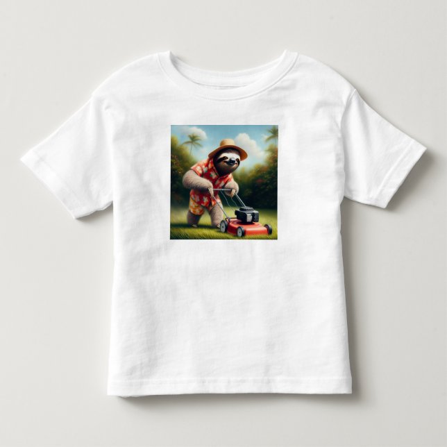 T-shirt Pour Les Tous Petits Pelouse de sciage (Devant)
