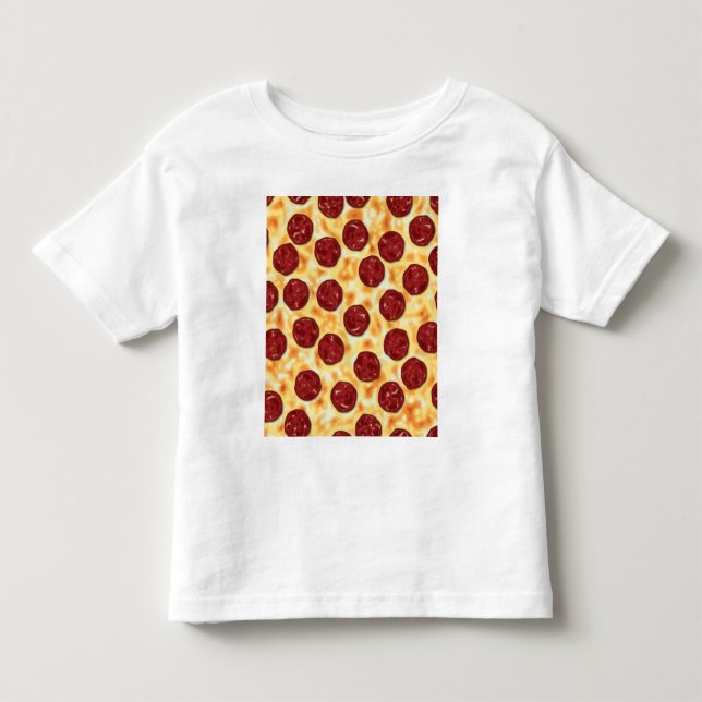 T-shirt Pour Les Tous Petits Pepperoni Pizza Motif (Devant)