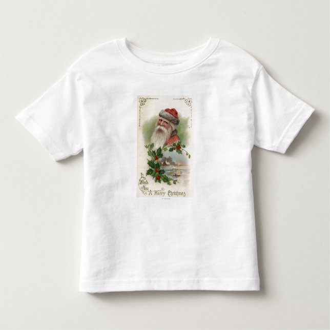 T-shirt Pour Les Tous Petits Père Noël avec une scène de lac (Devant)