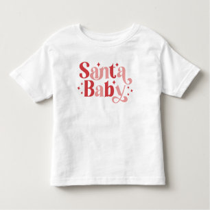 T-shirt Pour Les Tous Petits Père Noël Baby - Typographie de Noël rétro
