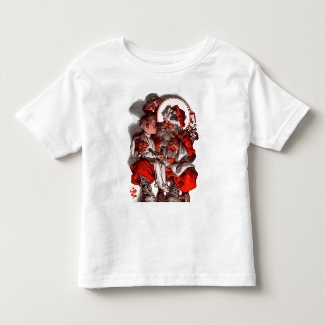 T-shirt Pour Les Tous Petits Père Noël Lap (Devant)