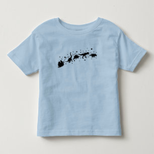 T-shirt Pour Les Tous Petits Père Noël Sleigh avec des dinosaures