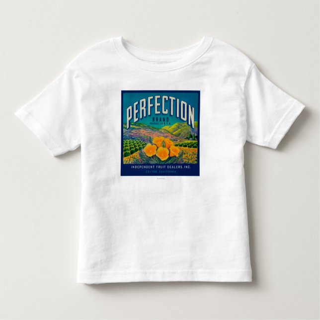 T-shirt Pour Les Tous Petits Perfection LabelColton orange, CA (Devant)