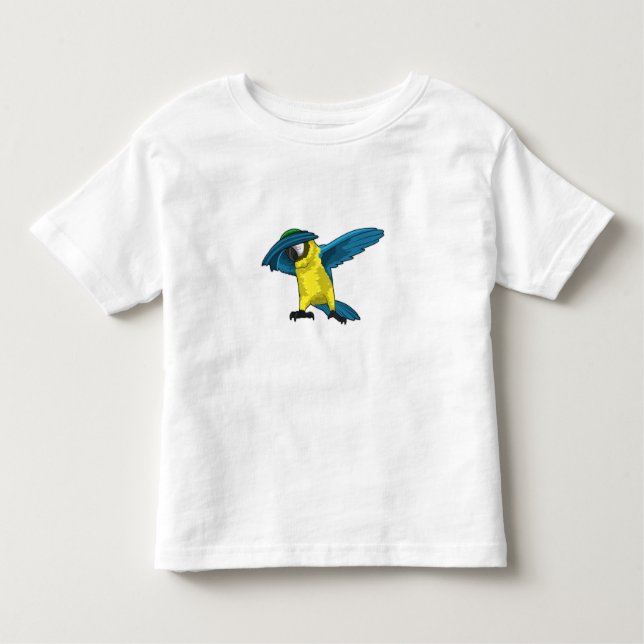 T-shirt Pour Les Tous Petits Perroquet à Hip hop Dance Dab (Devant)