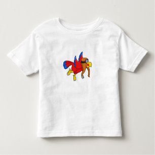 T-shirt Pour Les Tous Petits Perroquet au vol en tant que pilote