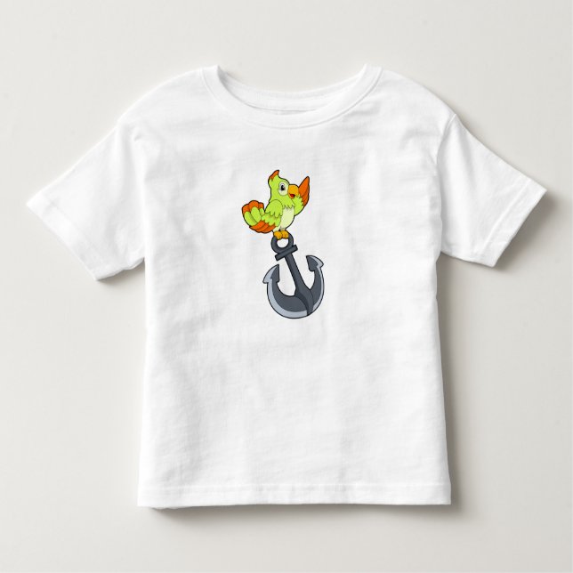 T-shirt Pour Les Tous Petits Perroquet avec Ancre (Devant)