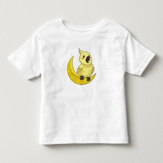 T-shirt Pour Les Tous Petits Perroquet avec lune (Devant)