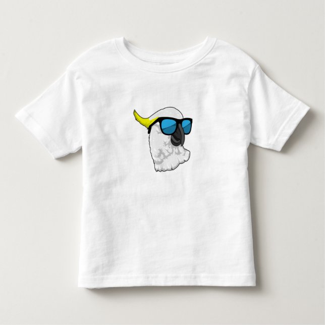 T-shirt Pour Les Tous Petits Perroquet avec lunettes de soleil (Devant)