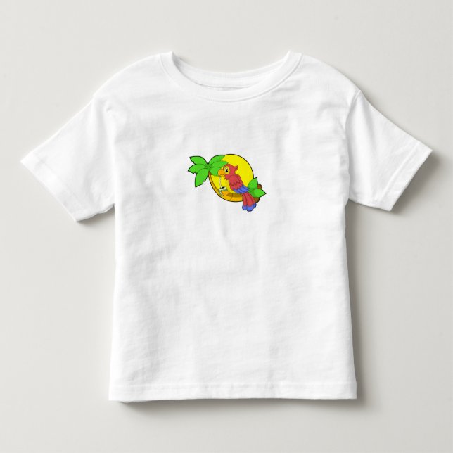 T-shirt Pour Les Tous Petits Perroquet avec noix de coco (Devant)