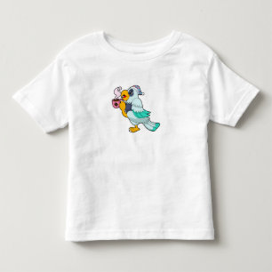 T-shirt Pour Les Tous Petits Perroquet avec tasse de café