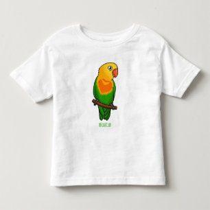 T-shirt Pour Les Tous Petits Perroquet de caricature mignon lovebird